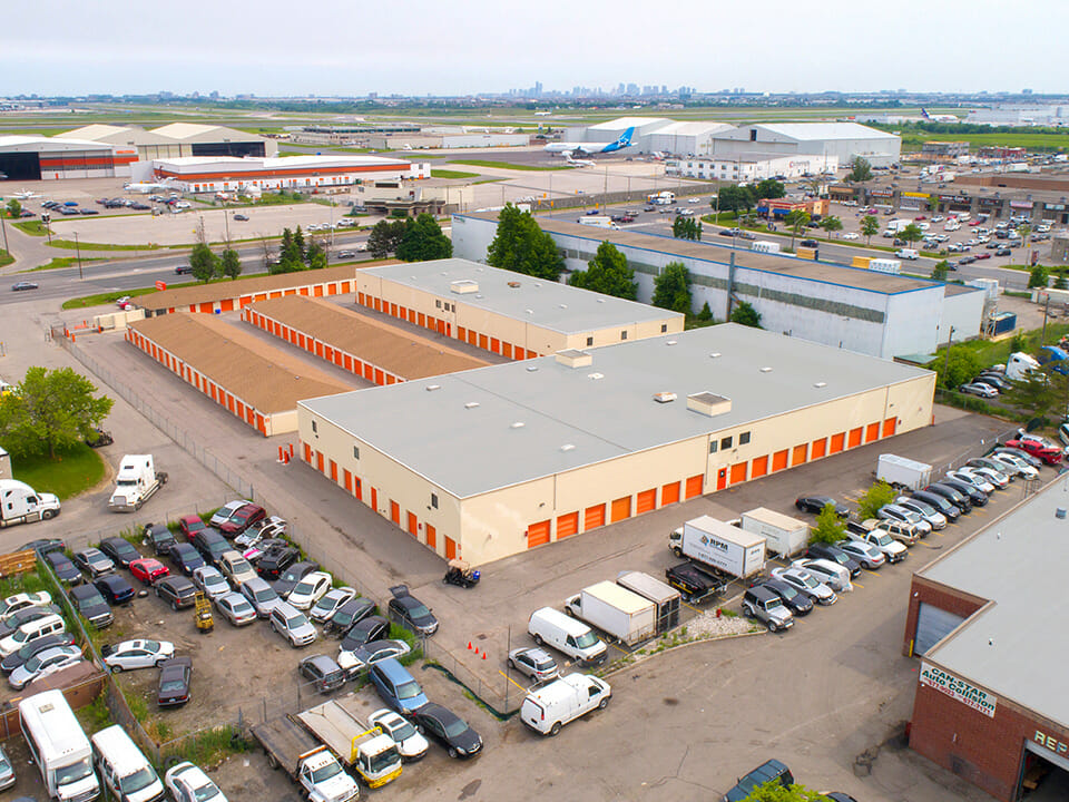 Public Storage Mississauga - Derry Rd - Panoramic aerial view