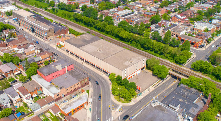 Public Storage Toronto - Dupont St - Panoramic aerial view