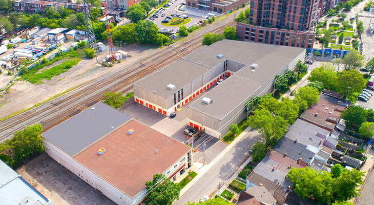 Public Storage Toronto - Vine Ave - Panoramic aerial view