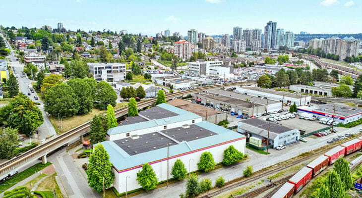 Public Storage New Westminster - Fourteenth St - Panoramic aerial view