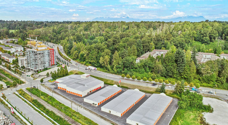 Public Storage Vancouver - Kinross St - Panoramic aerial view