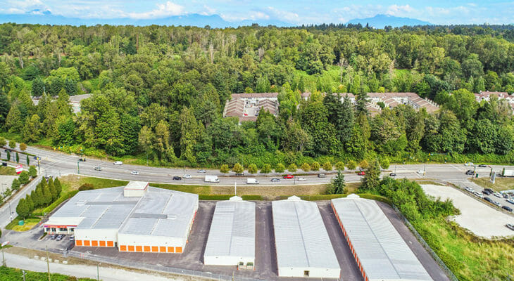 Public Storage Vancouver - Kinross St - Panoramic aerial view