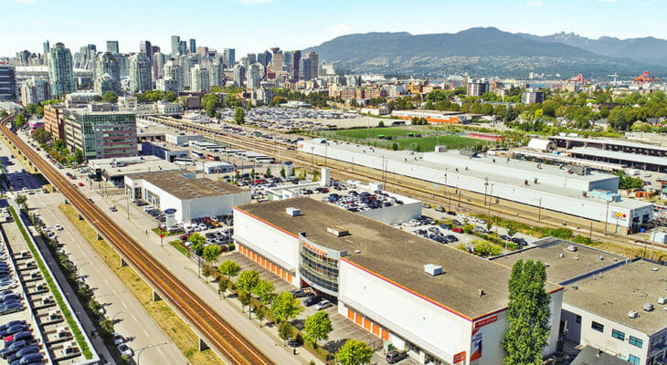 Public Storage Vancouver - Terminal Ave - Panoramic aerial view