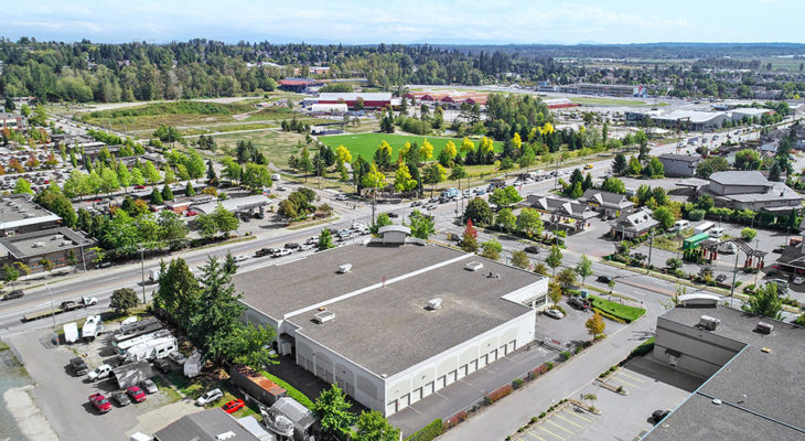 Public Storage Surrey - 64th Ave - Panoramic aerial view