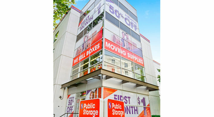 Public Storage Vancouver - Commercial Dr - Window advertising display and signage