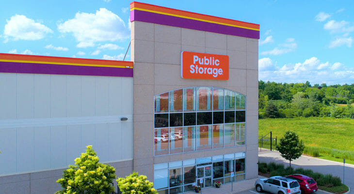 Public Storage Oakville - North Service Rd W - Close-up view of front entrance