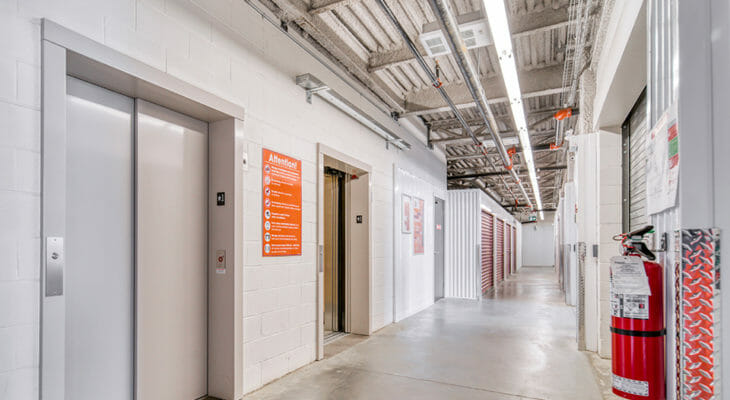 Public Storage Airdrie - Gateway Dr NE - Facility elevators and indoor self-storage units